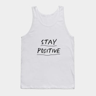 Stay Positive by The Motivated Type in Black and White Tank Top